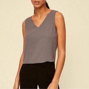 Aritzia Babaton Murphy Blouse gray SMALL